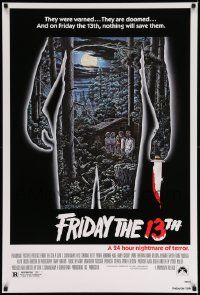 8c735 FRIDAY THE 13th REPRO 27x40 special '80s great slasher Alex Ebel art, 24 hours of terror!