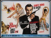 8c736 FROM RUSSIA WITH LOVE REPRO 27x36 English special '80s Sean Connery is Bond, Fratini art!