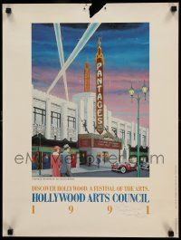 8c284 HOLLYWOOD ARTS COUNCIL signed 18x24 museum/art exhibition '91 by artist Tracy Dennison!