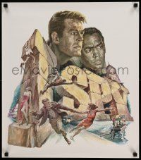 8c543 I SPY tv poster 1966 Gustav Rehberger art of Robert Culp, Cosby!