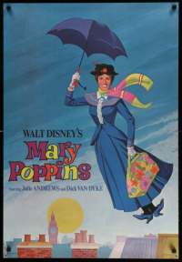8c002 MARY POPPINS 3 24x35 specials '64 art of Dick Van Dyke & Julie Andrews, Disney!