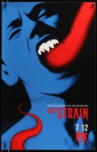 8c553 STRAIN tv poster '15 Guillermo del Toro & Chuck Hogan, horror artwork, Season 2!