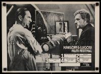 8c343 UNIVERSAL 16 FILM FESTIVAL 13x18 film festival poster '80 cool images, Karloff & Lugosi!