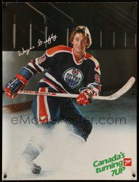8c526 WAYNE GRETZKY 19x25 Canadian advertising poster '99 7-Up, image of the hockey legend!