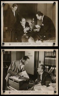 8d932 ENFORCER 2 8x10 stills '51 Humphrey Bogart with Zero Mostel and Roy Roberts!