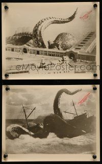 8d949 IT CAME FROM BENEATH THE SEA 2 8x10 stills '55 Harryhausen, both with monster scenes!