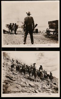 8d961 MAN FROM LARAMIE 2 8x10 stills '55 directed by Anthony Mann, western action!