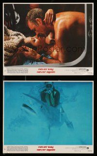 8d183 NEVER SAY NEVER AGAIN 2 8x10 mini LCs '83 Connery as James Bond, Barbara Carrera, tiger shark