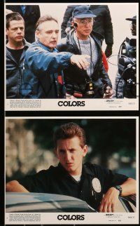 8d052 COLORS 8 8x10 mini LCs '88 Sean Penn & Robert Duvall as cops, directed by Dennis Hopper!