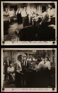 8d807 KEY LARGO 4 8x10 stills '48 Edward G. Robinson, Humphrey Bogart, Lauren Bacall, Thomas Gomez!