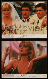 8d147 SCARFACE 5 8x10 mini LCs '83 Al Pacino as Tony Montana, Steven Bauer, De Palma!