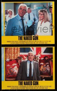 8d084 NAKED GUN 8 color English FOH LCs '88 Leslie Nielsen in Police Squad screwball crime classic!