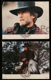 8d086 PALE RIDER 8 color English FOH LCs '85 images of cowboy Clint Eastwood, Michael Moriarity