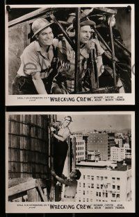 8d779 WRECKING CREW 5 English FOH LCs '42 Richard Arlen & Chester Morris will wreck anything!