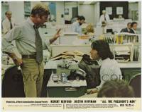 8f391 ALL THE PRESIDENT'S MEN color 11x14 still #1 '76 Dustin Hoffman & Robert Redford in newsroom!