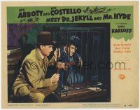 8f377 ABBOTT & COSTELLO MEET DR. JEKYLL & MR. HYDE LC #2 '53 Bud tries to break lock on Lou's cage!