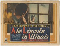 8f006 ABE LINCOLN IN ILLINOIS TC '40 Raymond Massey watches Mary Howard outside his window!