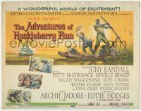 8f015 ADVENTURES OF HUCKLEBERRY FINN TC '60 Mark Twain, Michael Curtiz, art of Huck & Jim on raft