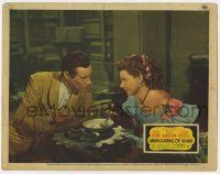 8f395 ANNA & THE KING OF SIAM LC '46 pretty Irene Dunne close up eating with royal Rex Harrison!