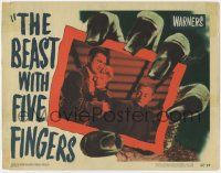 8f430 BEAST WITH FIVE FINGERS LC '47 Robert Alda & Andrea King watch creepy Peter Lorre!