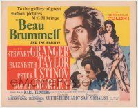 8f040 BEAU BRUMMELL TC '54 art of sexy full-length Elizabeth Taylor & Stewart Granger!