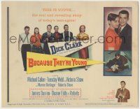 8f042 BECAUSE THEY'RE YOUNG TC '60 young Dick Clark, James Darren, Michael Callan, Tuesday Weld!