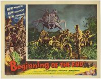 8f438 BEGINNING OF THE END LC #8 '57 special fx image of soldiers facing down giant grasshopper!