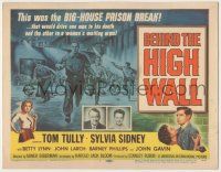 8f045 BEHIND THE HIGH WALL TC '56 Tully, smoking Sylvia Sidney, cool art of prisoners escaping!
