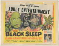 8f066 BLACK SLEEP TC '56 Lon Chaney Jr., Bela Lugosi, Tor Johnson, terror-drug wakes the dead!