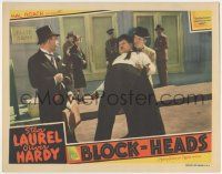 8f466 BLOCK-HEADS LC '38 Stan Laurel catches Oliver Hardy after he's been punched by Finlayson!