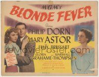 8f068 BLONDE FEVER TC '44 Philip Dorn, Mary Astor, sexy Gloria Grahame in her first film!