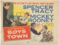 8f087 BOYS TOWN TC R57 Spencer Tracy as Father Flannagan w/ Mickey Rooney, a boy born to be hung!