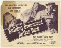 8f097 BULLDOG DRUMMOND STRIKES BACK TC '47 two beautiful mysteries, one desperate, one DEADLY!