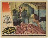 8f513 CHRISTMAS HOLIDAY LC '44 pretty Deanna Durbin in bed looks at worried Gene Kelly!