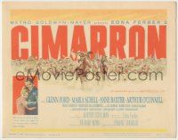8f115 CIMARRON TC '60 Glenn Ford, Maria Schell, Edna Ferber, directed by Anthony Mann, cool art!