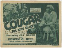 8f133 COUGAR THE KING KILLER TC '33 Jay Bruce & his dog, who captures lions barehanded!