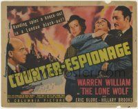 8f134 COUNTER-ESPIONAGE TC '42 Warren William as The Lone Wolf knocking out spies in London!