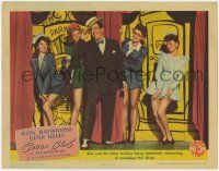 8f522 COVER GIRL LC '44 sexy Rita Hayworth dancing on stage with three girls & Phil Silvers!