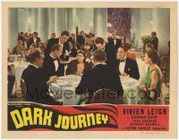8f544 DARK JOURNEY LC #3 R47 beautiful Vivien Leigh in fur served at fancy dinner, ultra rare!