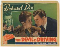 8f558 DEVIL IS DRIVING LC '37 great close up of Richard Dix threatening Elisha Cook Jr.!