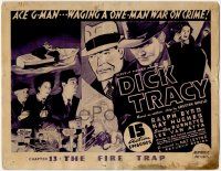 8f144 DICK TRACY chapter 13 TC '37 Chester Gould, detective Ralph Byrd waging one-man war on crime!