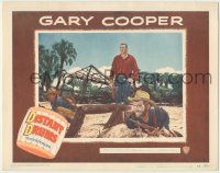 8f565 DISTANT DRUMS LC #1 '51 Gary Cooper in the Florida Everglades, directed by Raoul Walsh!
