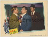 8f537 D.O.A. LC #7 '50 Neville Brand holds Edmond O'Brien at gunpoint, classic film noir!