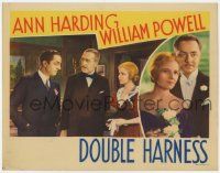 8f569 DOUBLE HARNESS LC '33 double image of William Powell with Ann Harding & Henry Stephenson!