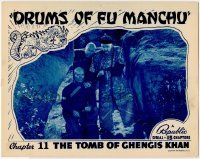 8f571 DRUMS OF FU MANCHU chapter 11 LC '40 Henry Brandon & confederates with dynamite, Sax Rohmer!