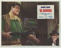 8f575 EL DORADO LC #6 '66 big John Wayne standing with rifle by Edward Asner smoking cigar!