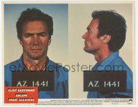 8f578 ESCAPE FROM ALCATRAZ LC #3 '79 best front & side mugshot photos of prisoner Clint Eastwood!