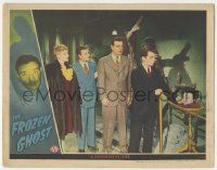 8f597 FROZEN GHOST LC '44 Lon Chaney Jr. in museum, the screen's newest Inner Sanctum Mystery
