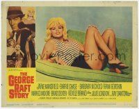 8f604 GEORGE RAFT STORY LC #2 '61 full-length close up of sexy Jayne Mansfield laying on couch!