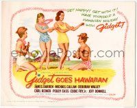 8f155 GIDGET GOES HAWAIIAN TC '61 different image of guys playing ukuleles for girls hula dancing!